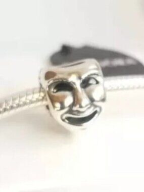 Pandora Theater Actor Mask Silver Bracelet Charm